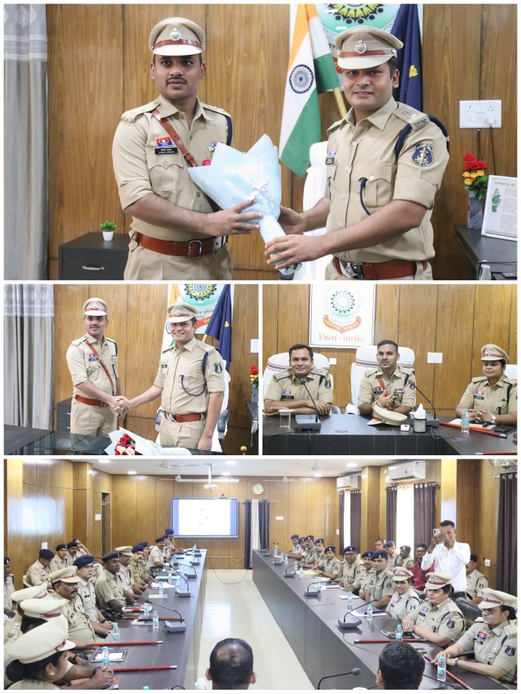 *बालोद जिले के नवपदस्थ पुलिस कप्तान किरण गंगाराम चव्हाण (भा.पु.से.) ने संभाला पदभार।*